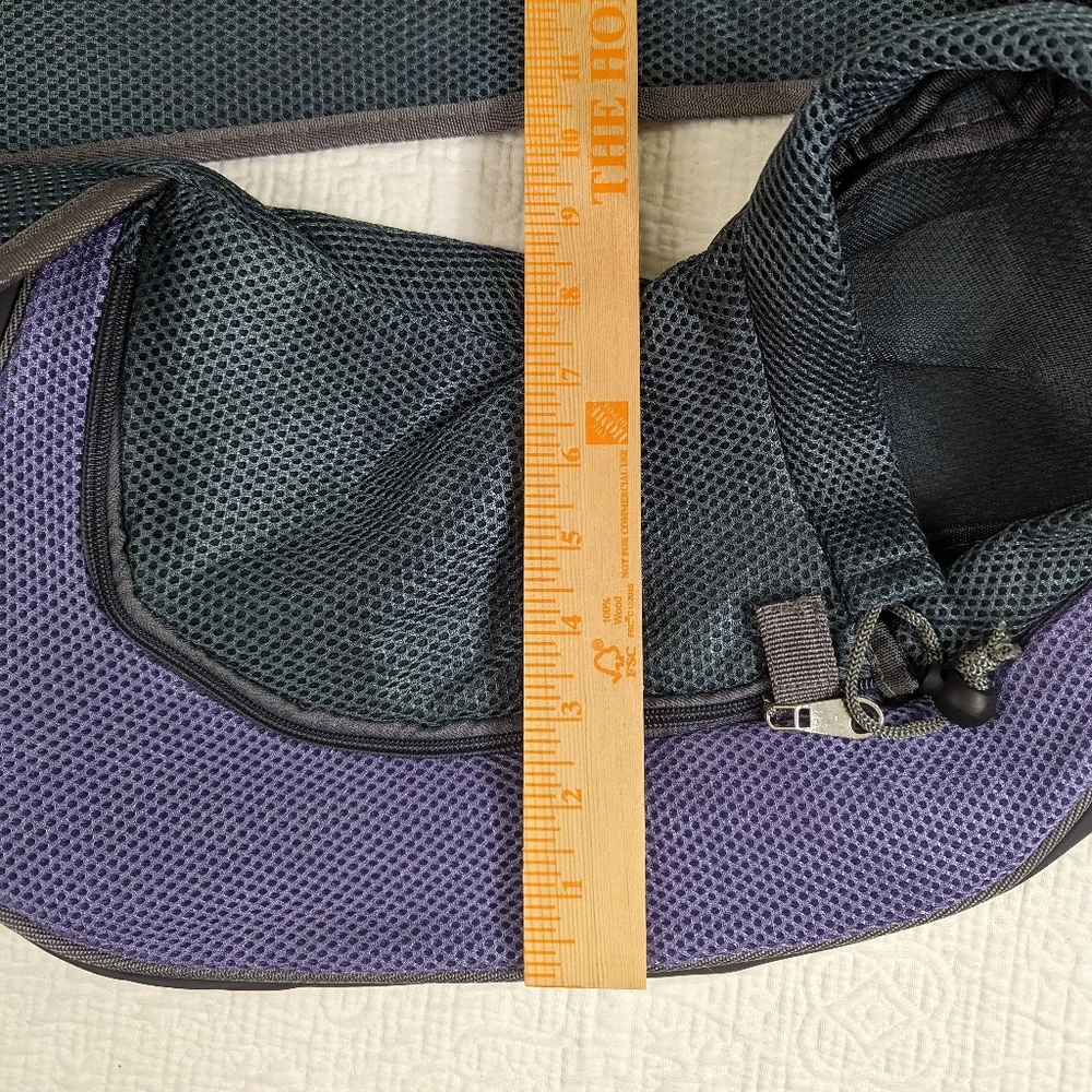 Pet Carrier Sling Bag - Black and Purple